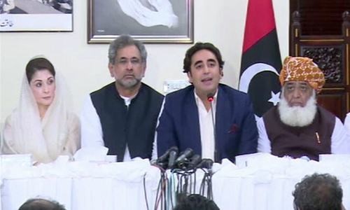 Leaders of the opposition parties on Sunday announced their plans to "launch protests inside and outside the parliament after Eid-ul-Fitr" and hold an All Parties Conference (APC) to "chalk out a joint strategy on how to tackle the problems facing Pakistan".