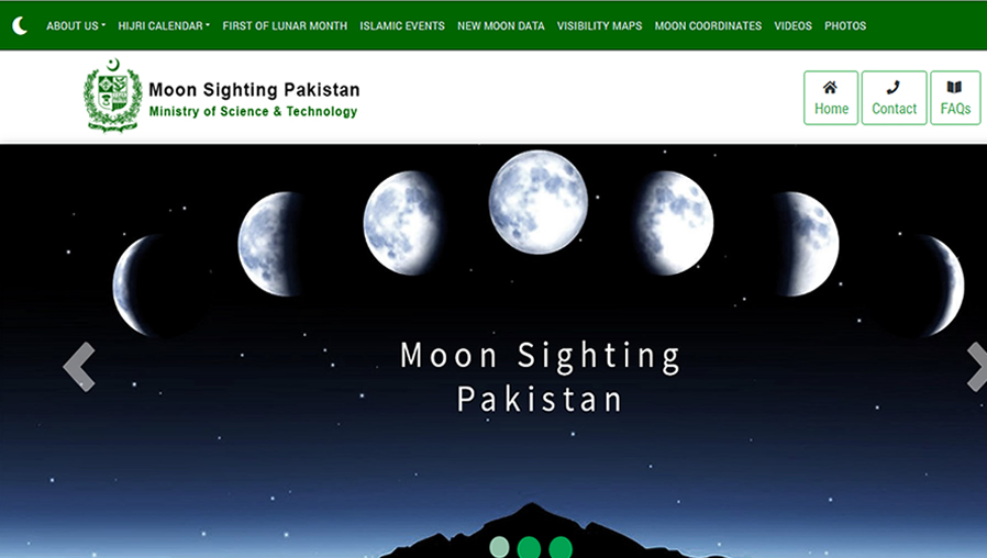 Pakistan's first Moon sighting website