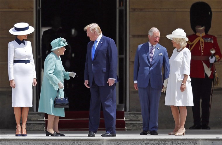 Trump arrives on a state visit to Britain