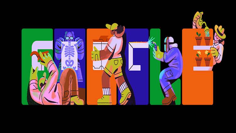 Google marks World Labour Day with new doodle